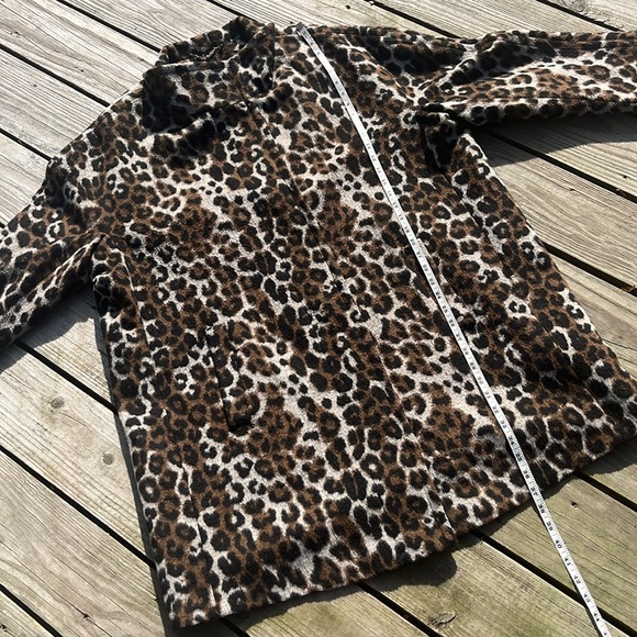 Ellen Tracy lovely leopard print wool blend 3/4 length coat 20W - Picture 12 of 12